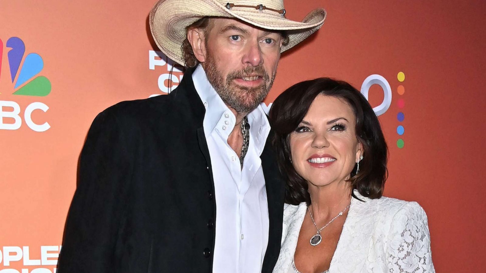 PHOTO: Toby Keith and Trisha Lucas at the 2023 People's Choice Country Awards held at The Grand Ole Opry House on Sept. 28, 2023 in Nashville, Tenn.