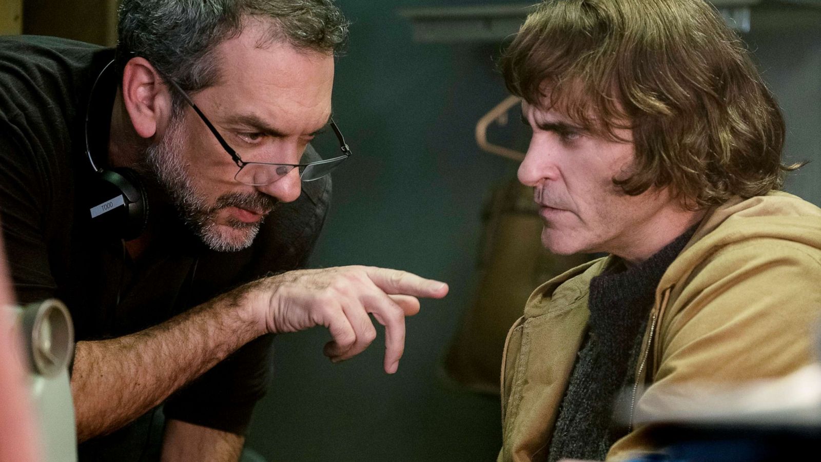 PHOTO: Director Todd Phillips, left, and Joaquin Phoenix on the set of "Joker."