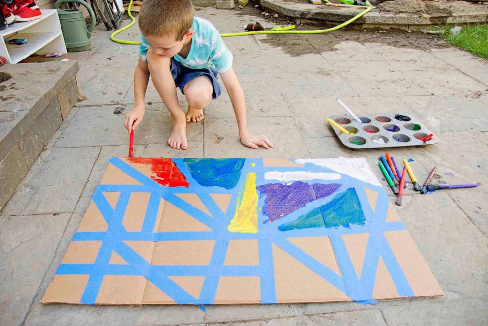 Tape Resist Art Activity for Kids of All Ages - Busy Toddler