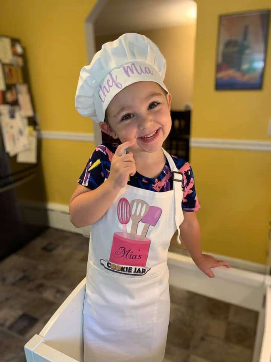 PHOTO: Mia Villa has been baking since she was 18 months old. With help from her mom, she's whipped up over 1,000 cookies and delivers them to hospital staff, supermarket employees, veterinarians and fire and police departments in New York.