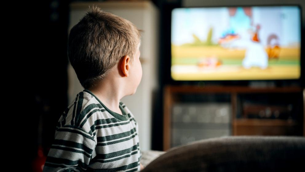 PHOTO: Stock photo of a child watching TV.