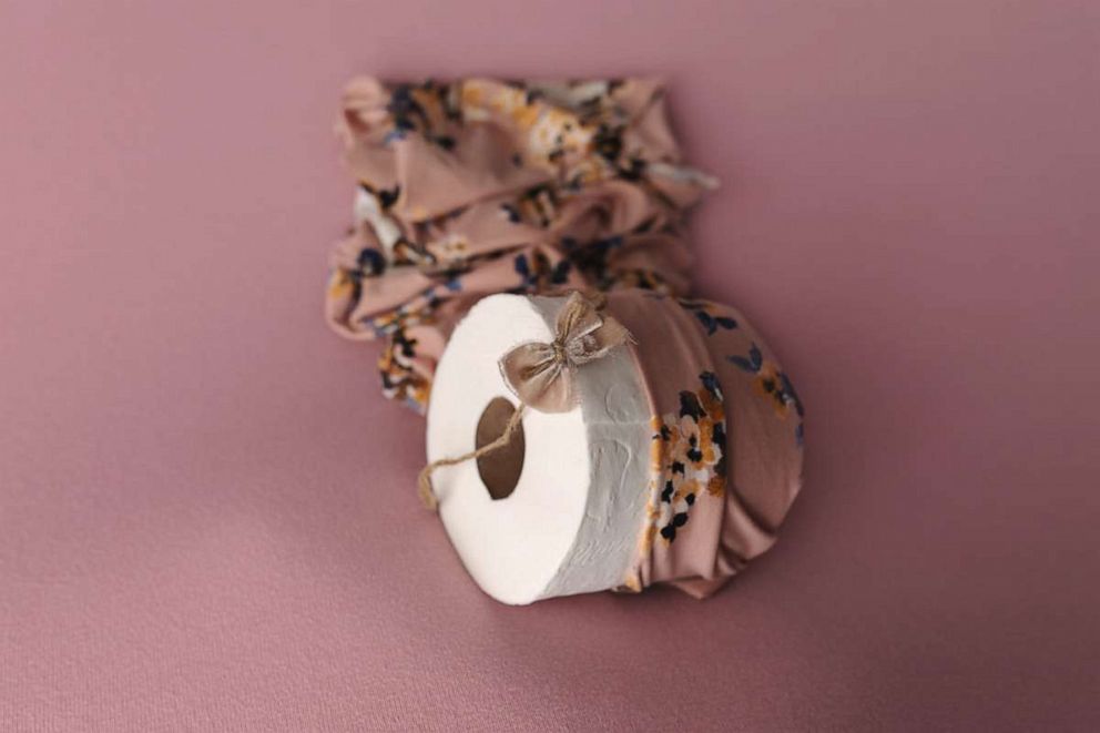 PHOTO: Connecticut photographer Kristin Vacca staged a newborn photo shoot with toilet paper after her business closed due to coronavirus.