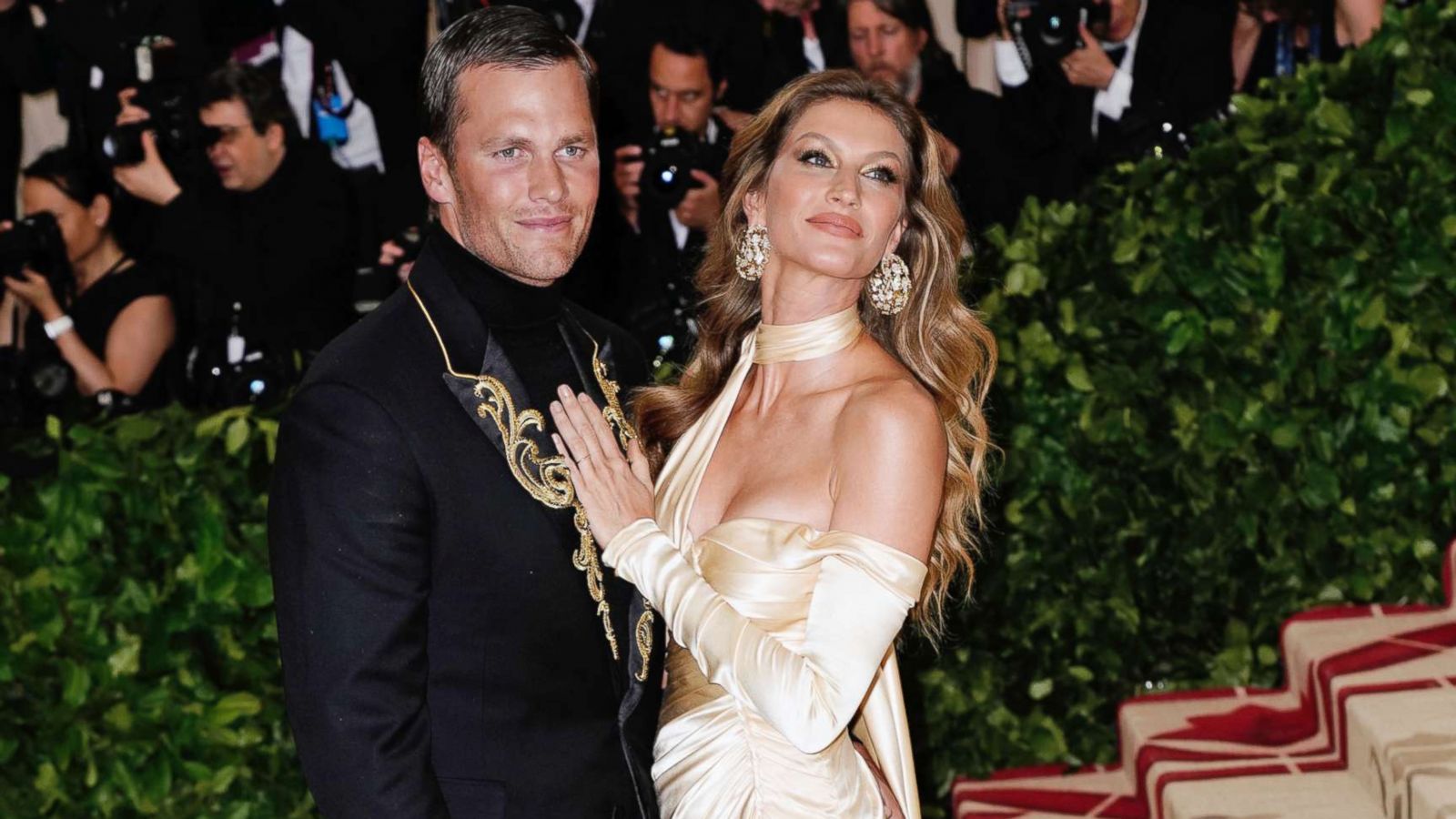 PHOTO: Tom Brady and Gisele Bundchen attend the Heavenly Bodies: Fashion & The Catholic Imagination Costume Institute Gala at Metropolitan Museum of Art,May 7, 2018, in New York.