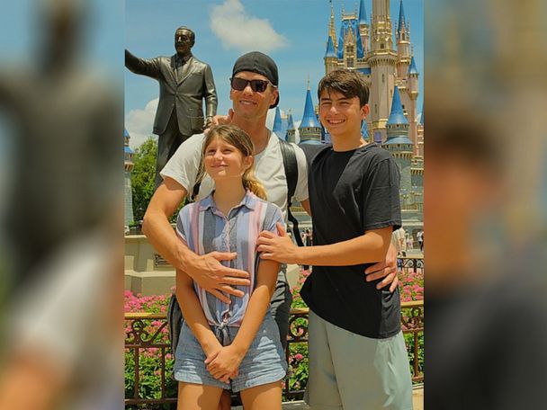 Tom Brady shares photos with kids Benjamin and Vivian at Walt