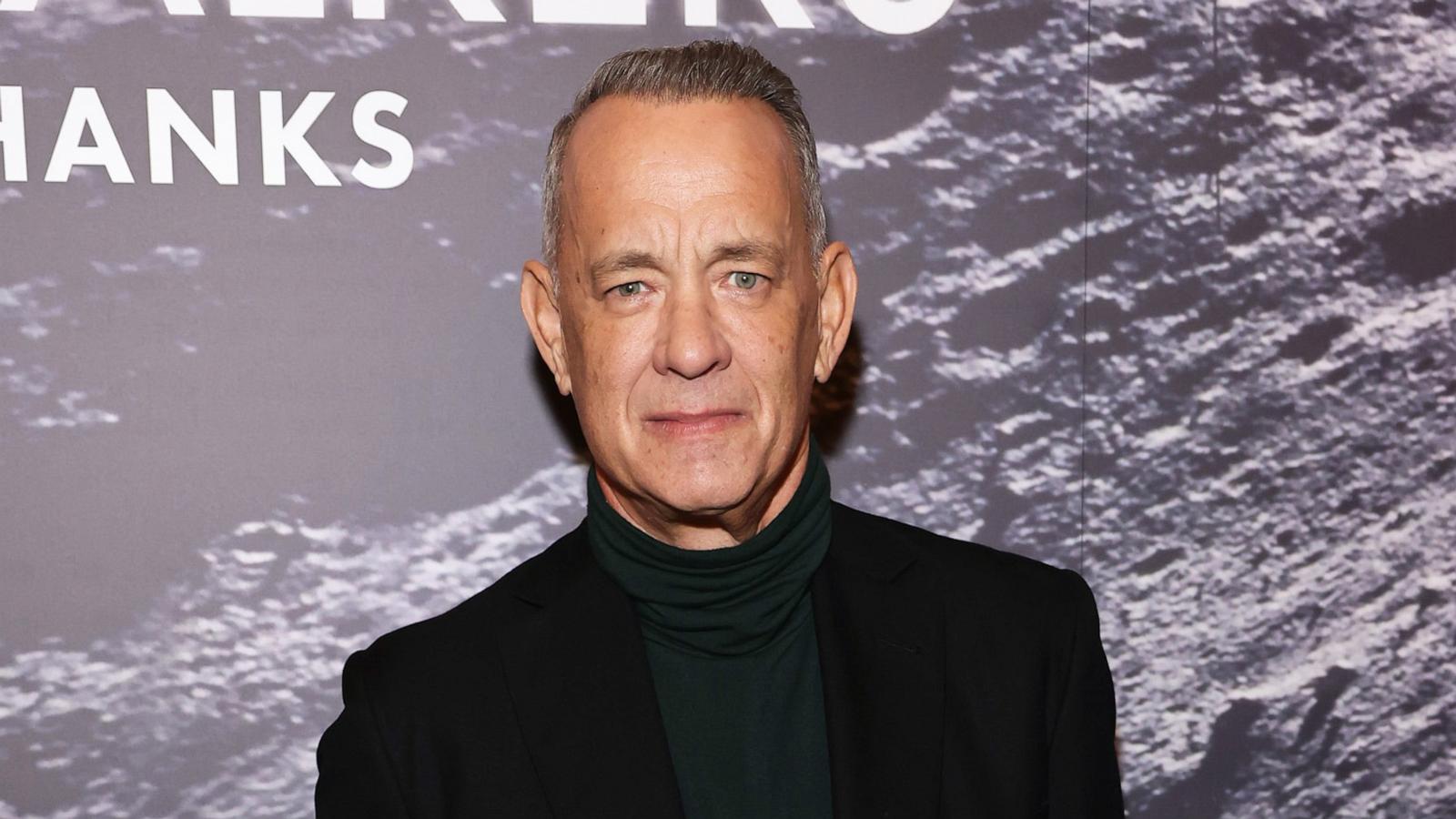 PHOTO: Tom Hanks attends the World Premiere of "The Moonwalkers: A Journey With Tom Hanks" at Lightroom on December 5, 2023 in London.