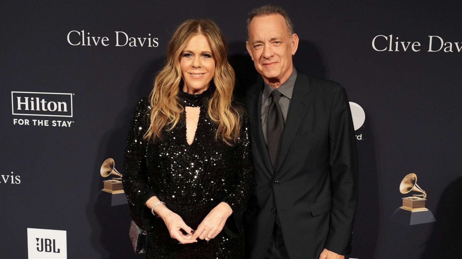 PHOTO: Rita Wilson and Tom Hanks attends the Pre-GRAMMY Gala & GRAMMY Salute To Industry Icons Honoring Julie Greenwald & Craig Kallman at The Beverly Hilton, Feb. 4, 2023, in Beverly Hills, Calif.