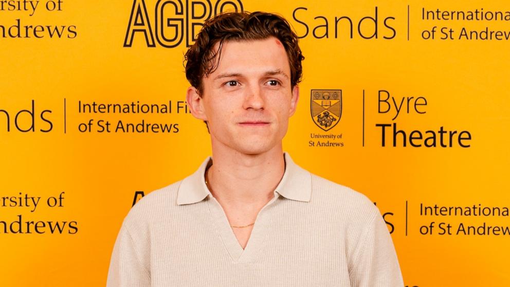 PHOTO: Tom Holland attends the Opening Night of the Sands: International Film Festival of St Andrews, April 19, 2024, in St Andrews, Scotland. 