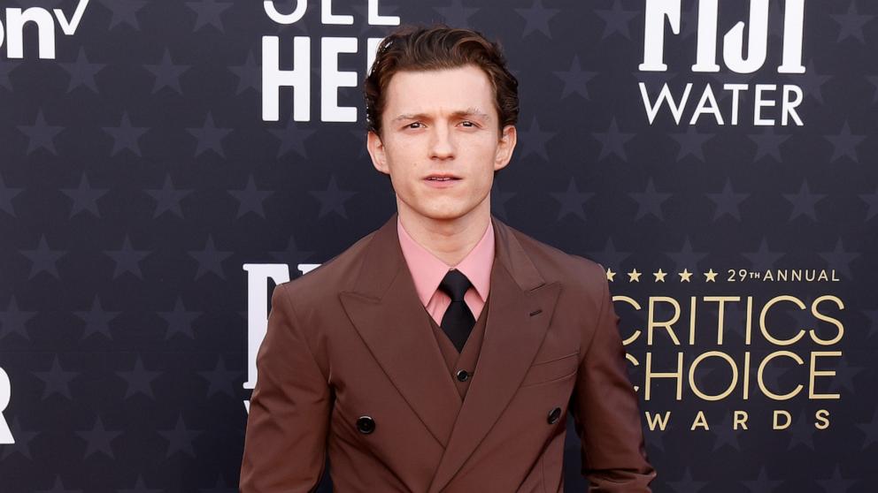 PHOTO: Tom Holland attends the 29th Annual Critics Choice Awards at The Barker Hangar, Jan. 14, 2024, in Santa Monica, Calif.