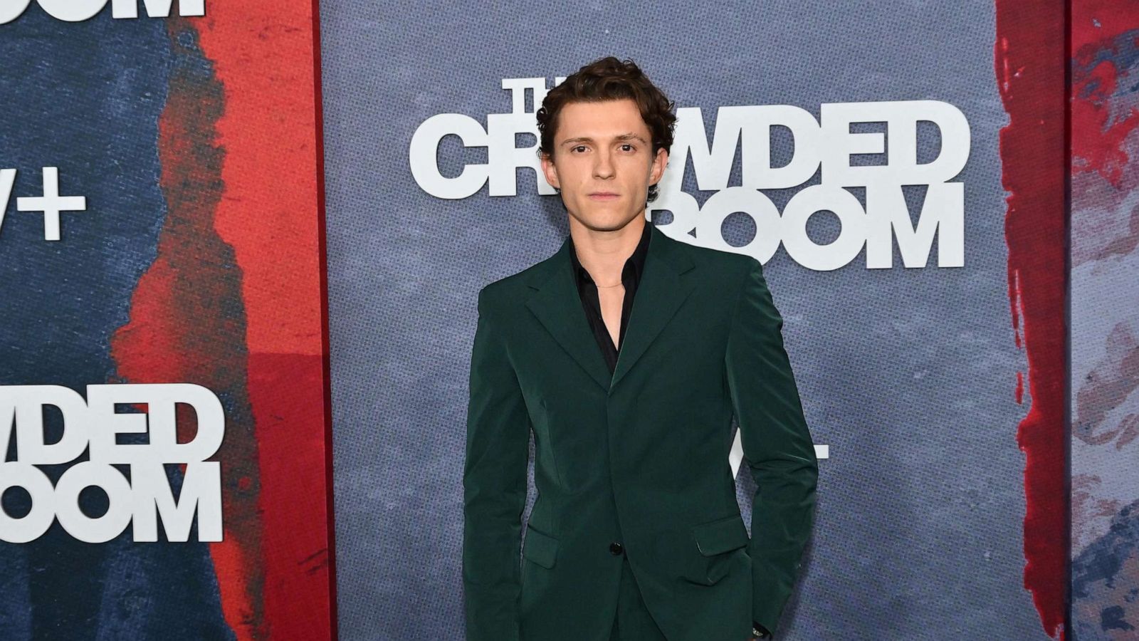 PHOTO: Tom Holland arrives for the premiere of Apple TV+'s "The Crowded Room" at the Museum of Modern Art, in New York, on June 1, 2023.