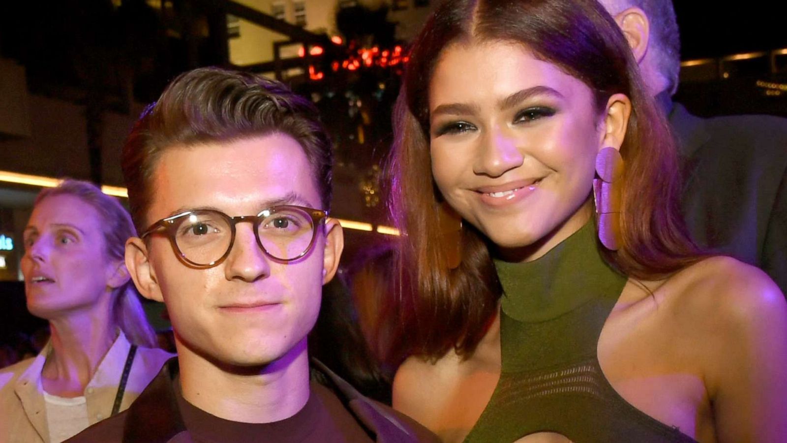 PHOTO: Tom Holland and Zendaya pose at the after party for the premiere of Sony Pictures' "Spider-Man: Far From Home" on June 26, 2019 in Hollywood, Calif.