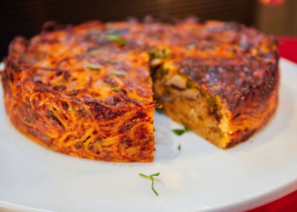 PHOTO: Vegetarian Spaghetti Pie made by Gail Simmons.