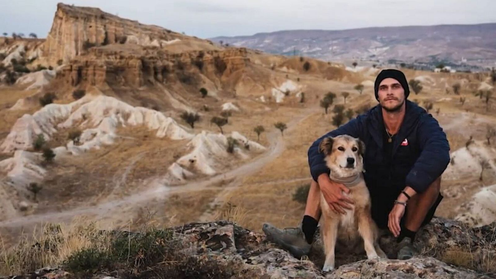 PHOTO: Tom Turcich and his dog Savannah who successfully walked around the world nearly 30,000 miles.