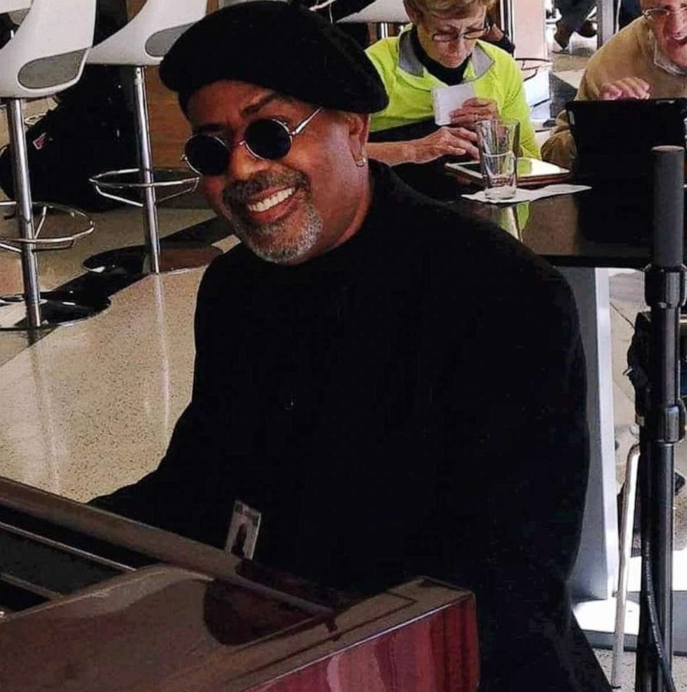 PHOTO: Tonee "Valentine" Carter, 66, pictured in an undated handout photo, has been playing piano at Hartsfield-Jackson Atlanta International Airport since 2008.