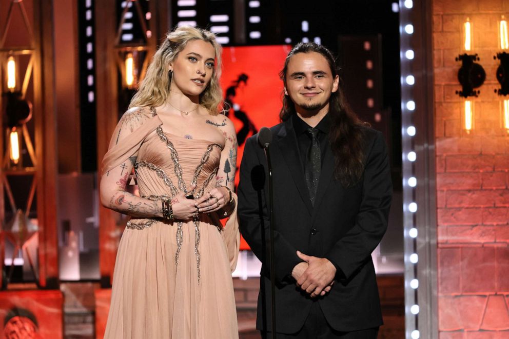 PHOTO: Paris Jackson and Prince Jackson speak onstage at the 75th Annual Tony Awards at Radio City Music Hall, June 12, 2022, in New York City.