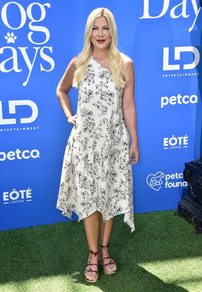 PHOTO: Tori Spelling attends the Premiere of LD Entertainment's "Dog Days" at Westfield Century City, Aug. 5, 2018, in Century City, Calif.