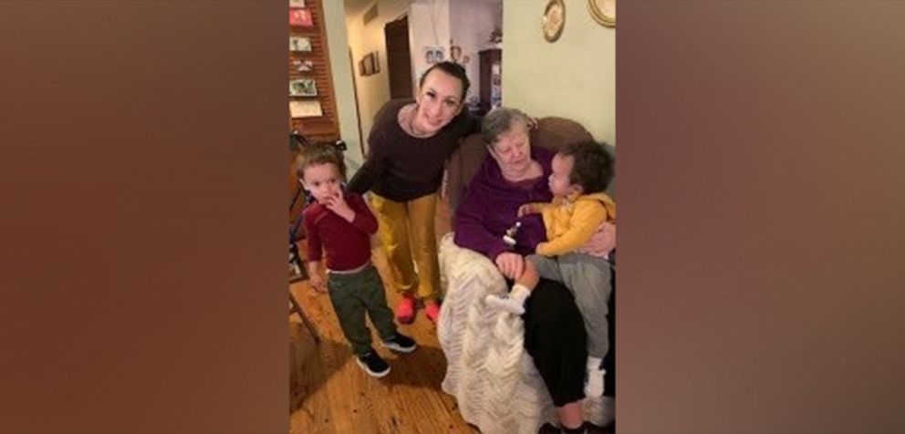 PHOTO: Torie Miesko, of Swissvale, Pennsylvania, poses with her grandmother and two sons, ages 3 and 1, in this family photo.