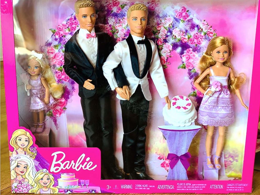PHOTO: When engaged couple Matt Jacobi and Nick Caprio couldn't find a same-sex Barbie wedding couple to gift their niece, they made their own.