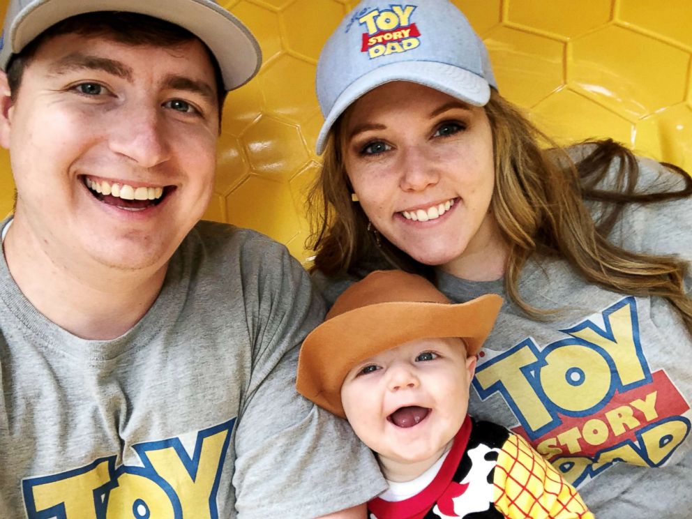 PHOTO: Utah dad Tucker Bohman aka Toy Story Dad and his wife Rachel dress up their son Hamm in Disney costumes and share the adorable results on their Instagram account, @toystorydad.
