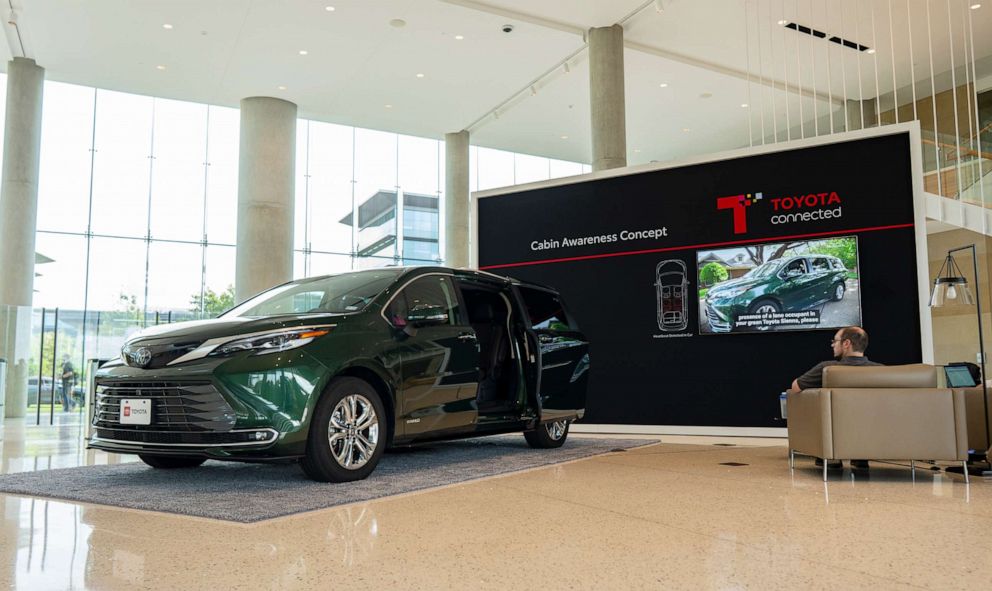 PHOTO: Toyota Connected's team of software engineers have been working on a project called "Cabin Awareness," a feature that would use radar technology to sense movements inside a car, including those from children and pets.