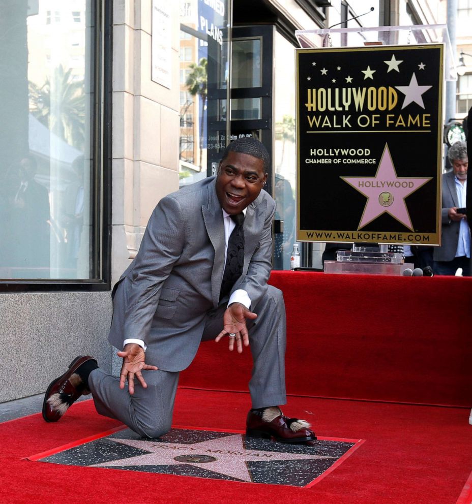 PHOTO: In this file photo, actor Tracy Morgan poses on his star after it was unveiled on the Hollywood Walk of Fame in Los Angeles on April 10, 2018.