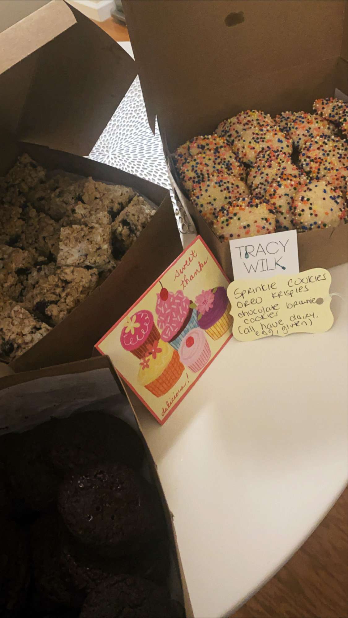 PHOTO: New York Chef Tracy Wilk bakes items for hospital workers on the front lines of the coronavirus epidemic. Sprinkle cookies are one of her top baked goods that she sends their way.