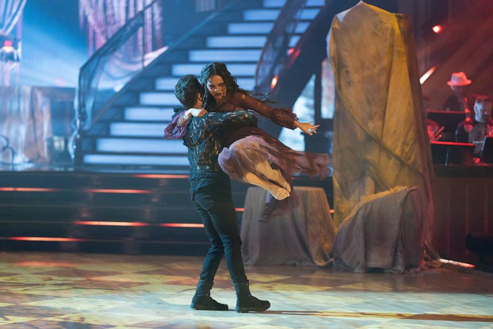 PHOTO: Jenn Tran and Sasha Farber compete on "Dancing With The Stars."