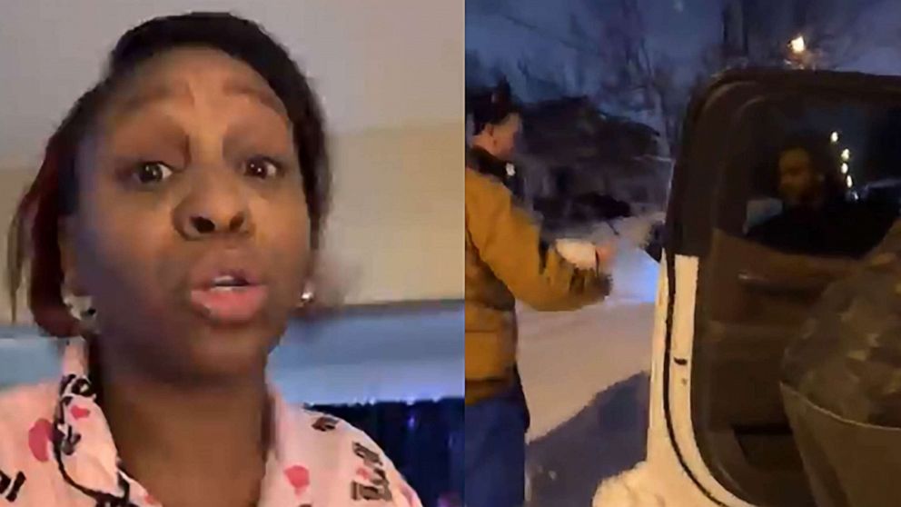 PHOTO: Sha'Kyra Aughtry and Joe White. Aughtry said in a Facebook video post that she gave refuge to White when she and her boyfriend heard him screaming for help outside on Christmas Eve.