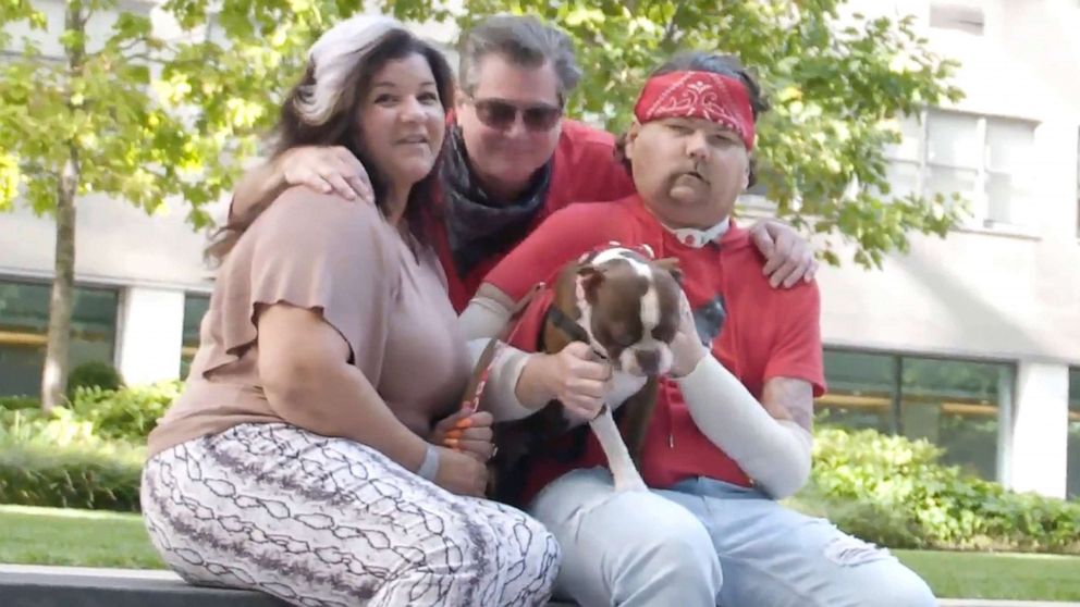 PHOTO: Rose and John DiMeo are pictured with their son Joe after his face and double hand transplant.