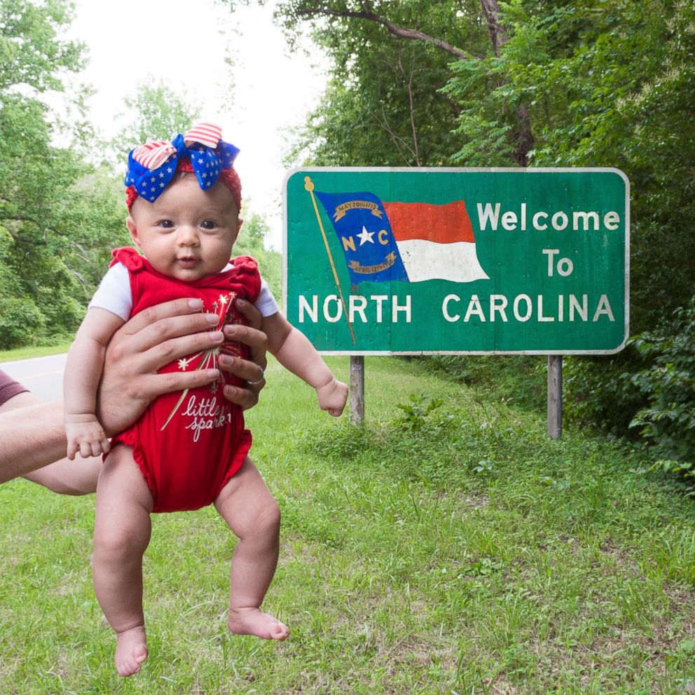 PHOTO: Harper Yeats, 5 months, has been accompanied by her parents, Cindy Lim and Tristan Yeats, on what has been a 4-month road trip across the United States.