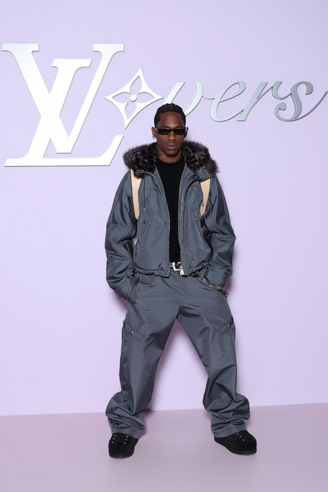 PHOTO: Travis Scott attends the Louis Vuitton Menswear Fall-Winter 2025/2026 show as part of Paris Fashion Week, Jan. 21, 2025, in Paris.