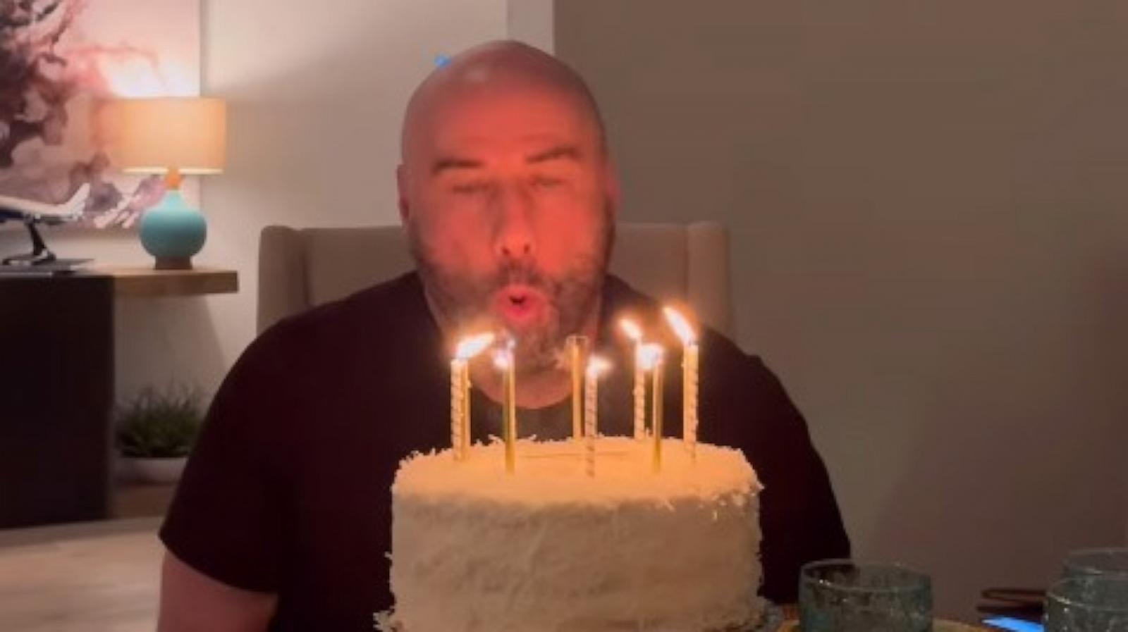 PHOTO: John Travolta posted a video to celebrate his 70th birthday in an Instagram story.