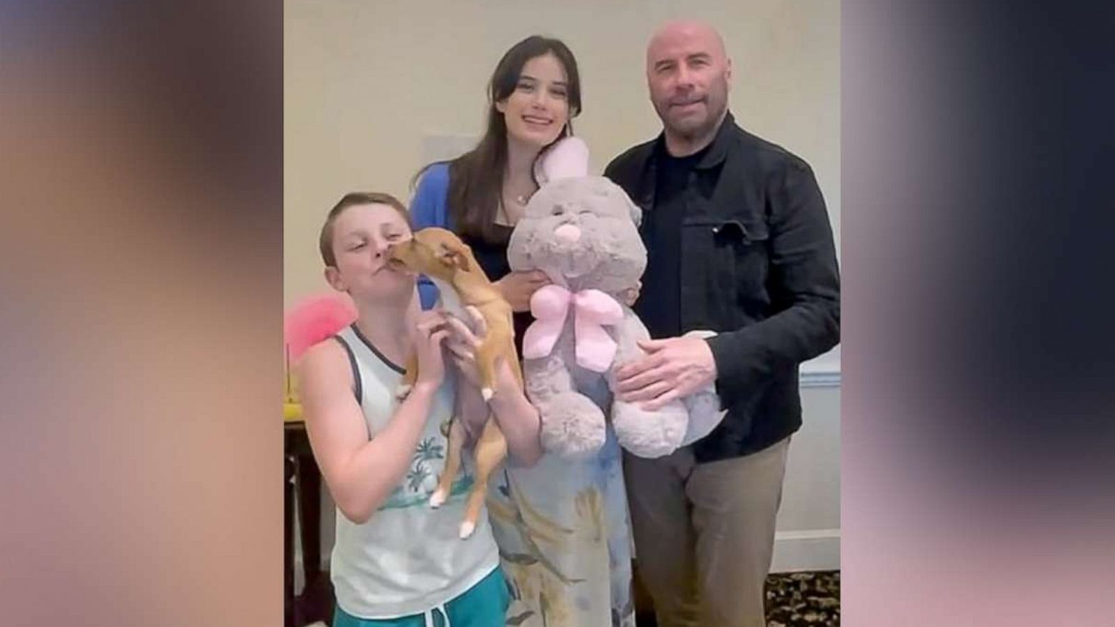 PHOTO: Actor John Travolta posted a video to social media with his family wishing everyone a happy Easter, April 17, 2022.