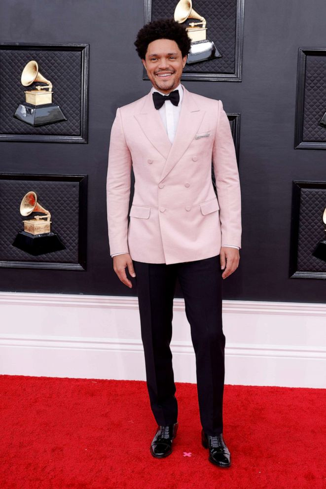 PHOTO: Trevor Noah attends the 64th GRAMMY Awards at MGM Grand Garden Arena, April 3, 2022, in Las Vegas.