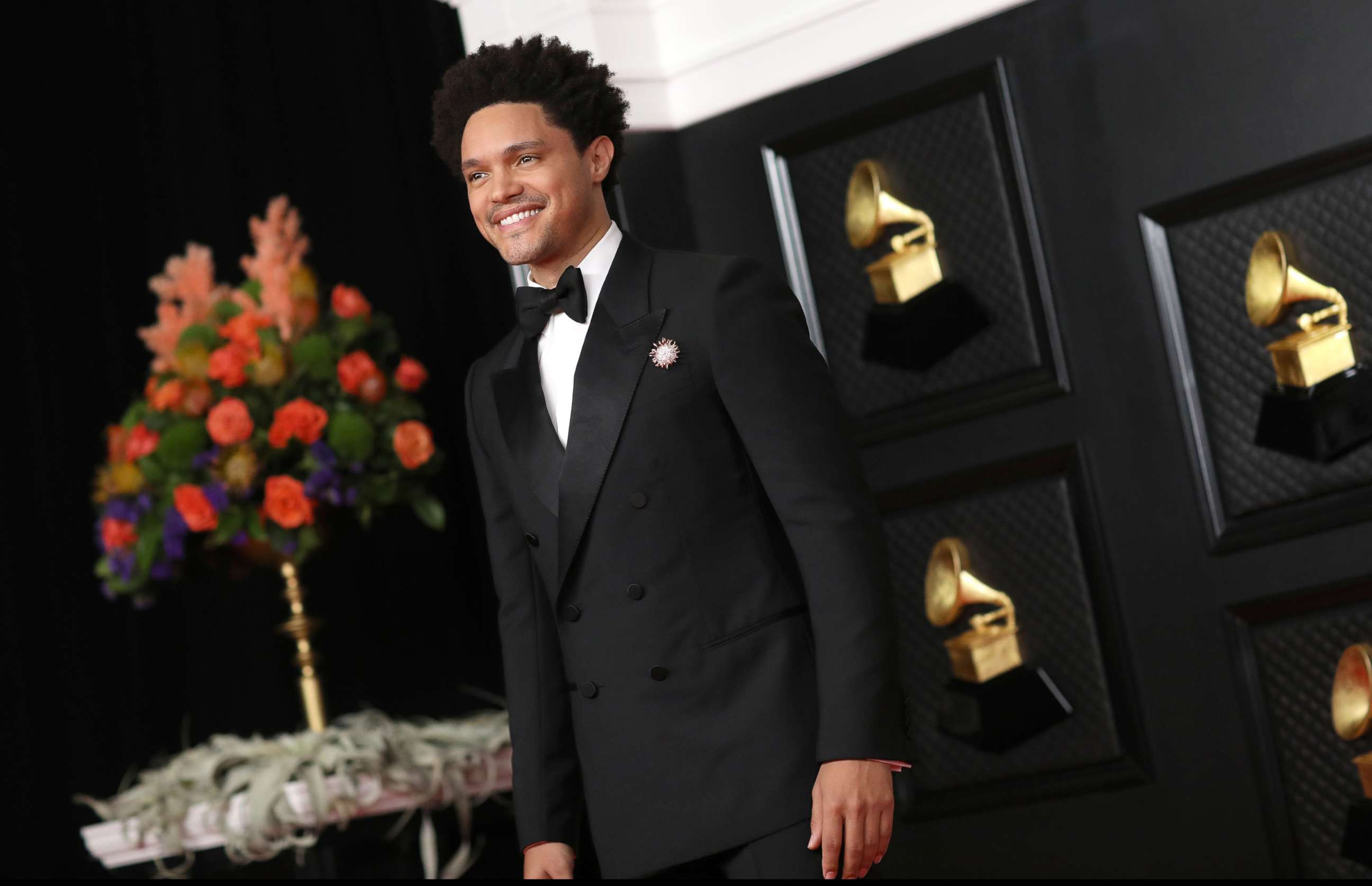 PHOTO: Host Trevor Noah on the red carpet at the 63rd Annual Grammy Awards, at the Los Angeles Convention Center, Los Angeles, Mar. 14, 2021.