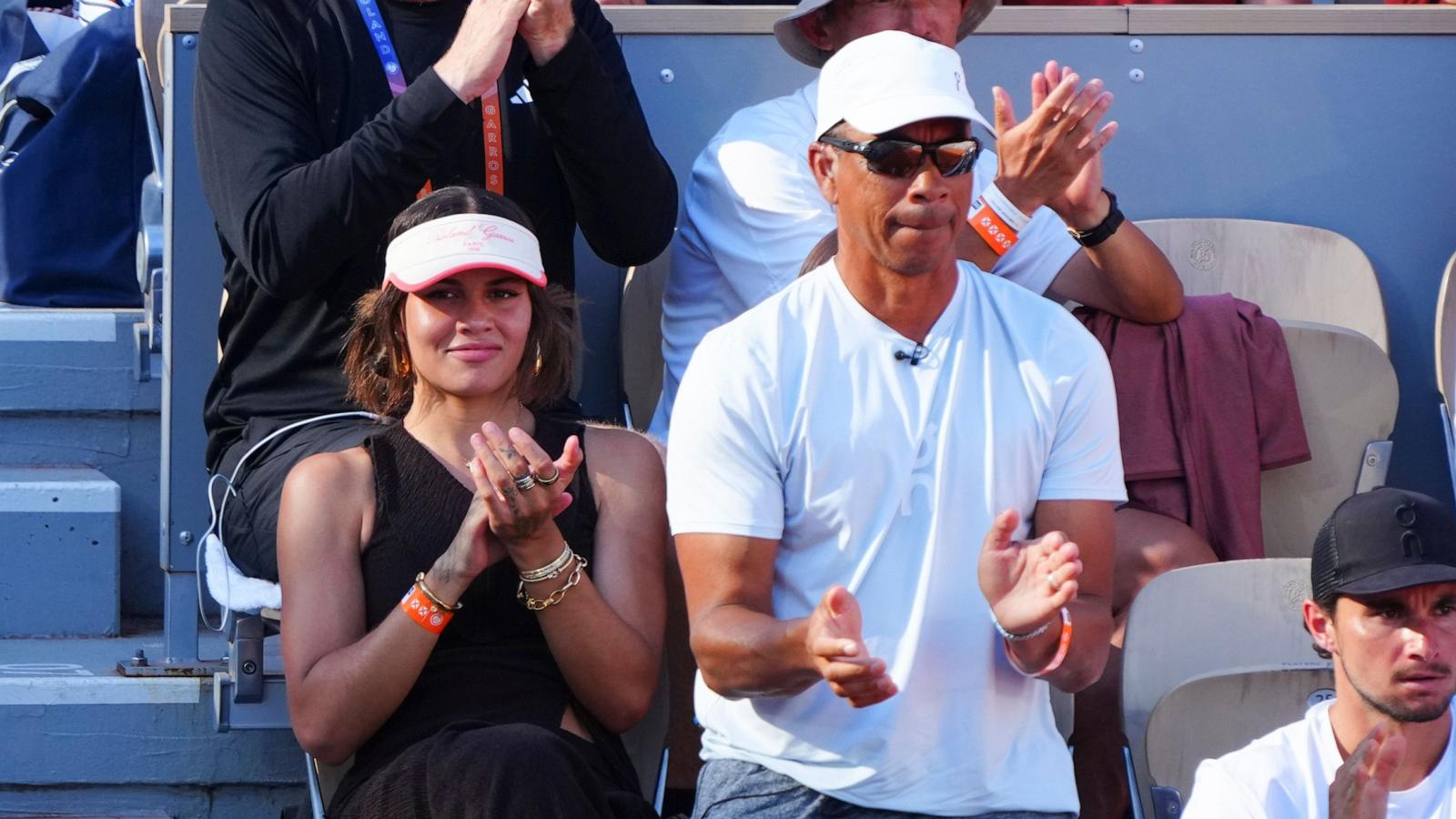 PHOTO: Trinity Rodman watches Ben Shelton in his third round match at the French Open Tennis Tournament in Paris, on May 30, 2025.