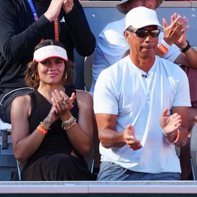 PHOTO: Trinity Rodman watches Ben Shelton in his third round match at the French Open Tennis Tournament in Paris, on May 30, 2025.