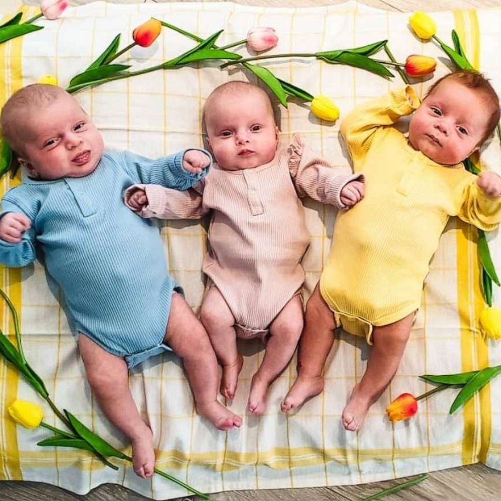 VIDEO: Mom who is a triplet welcomes adorable triplets of her own 