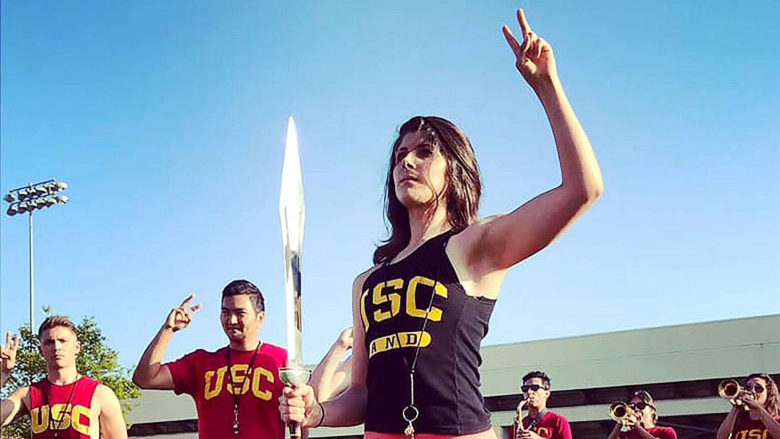 PHOTO: India Anderson will make history this fall as University of Southern California's first female drum major.