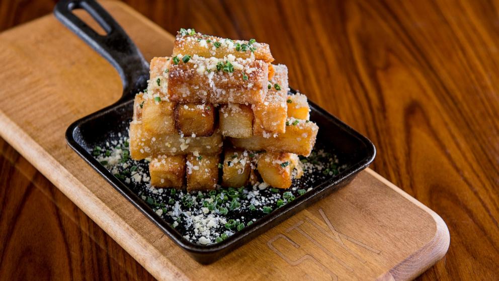 PHOTO: Parmesan truffle fries prepared by STK Steakhouse are pictured here.