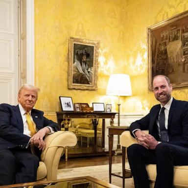 PHOTO: Donald Trump meets Britain's Prince William at the UK Ambassador's Residence in Paris