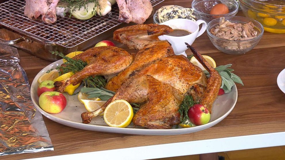 PHOTO: Michael Symon shares his spatchcocked turkey recipe for Thanksgiving on "GMA".