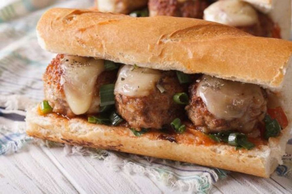 PHOTO: Turkey meatball sandwiches with leftover Thanksgiving gravy.