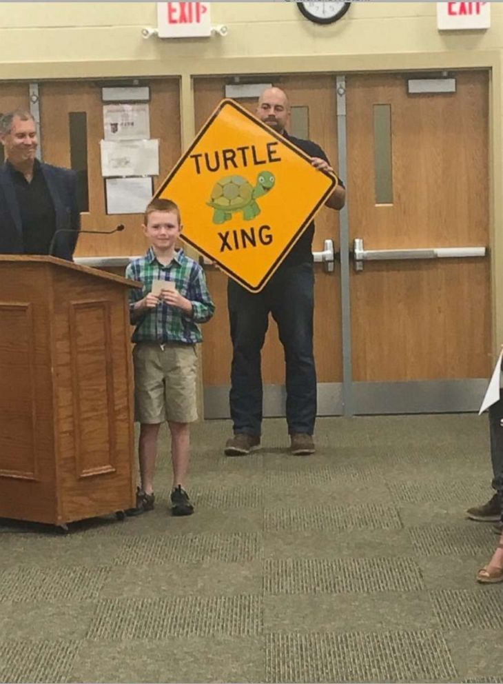 PHOTO: Jack Wietbrock lives in West Lafayette, Indiana, and wrote a letter to his mayor after saving a baby turtle crossing the road.