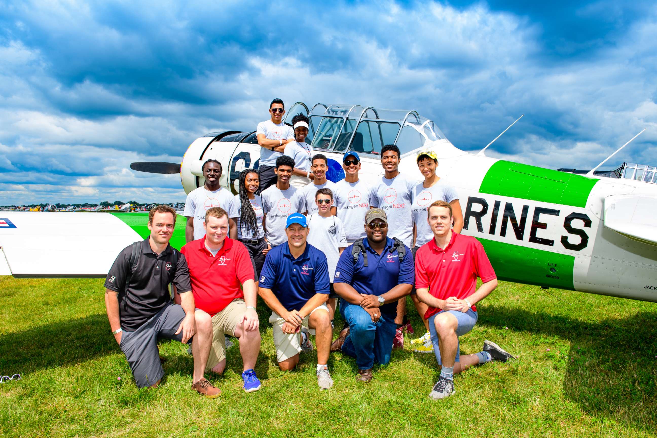 PHOTO: Cadets and instructors are pictured here at the Tuskegee Next program which teaches at-risk youth how to become a pilot.