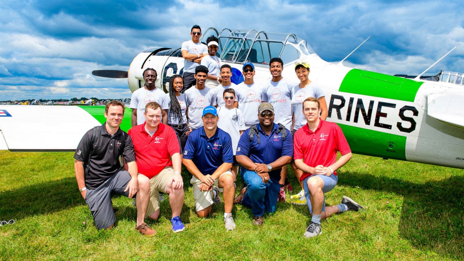 PHOTO: Cadets and instructors are pictured here at the Tuskegee Next program which teaches at-risk youth how to become a pilot.