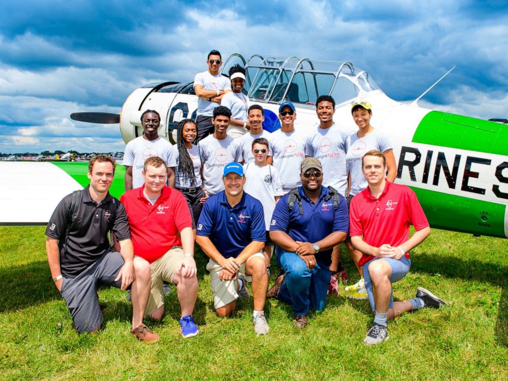PHOTO: Cadets and instructors are pictured here at the Tuskegee Next program which teaches at-risk youth how to become a pilot.