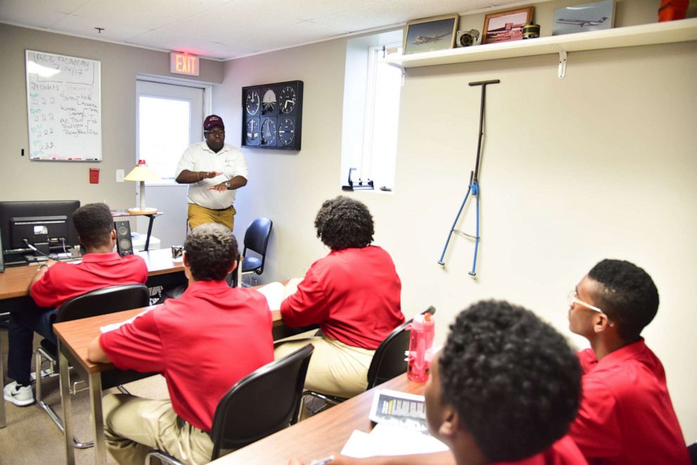 PHOTO: A graduate of the Tuskegee Next program, Kevin Lindsey, is pictured here now teaching at the program.