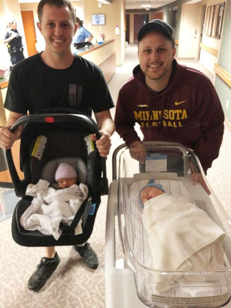 PHOTO: Jack Young, son of Ashley and Pat Young, arrived at Woodwinds Hospital on Sept. 19 at 6:01 p.m.
Hours later, his cousin Cooper Young, son of Felicia and Paul Young, was born at 11:49 p.m.
