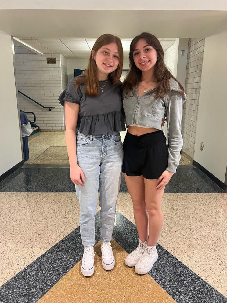 PHOTO: Anna Beresnyak and Bella Beresnyak are one of 11 sets of twins in the 2024 graduating class of Norwin High School.