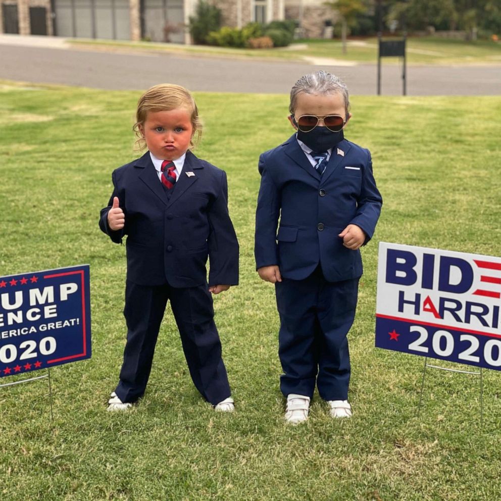 VIDEO: Twins win Halloween with Trump and Biden costumes